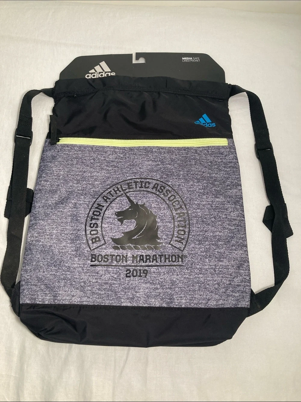 Adidas  Black grey Boston Marathon BAA Amplifier sackpack